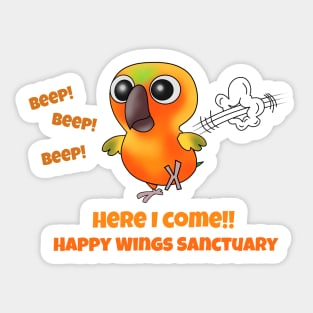 HWS Nerdy Birdy ~ Sun Conure Sticker